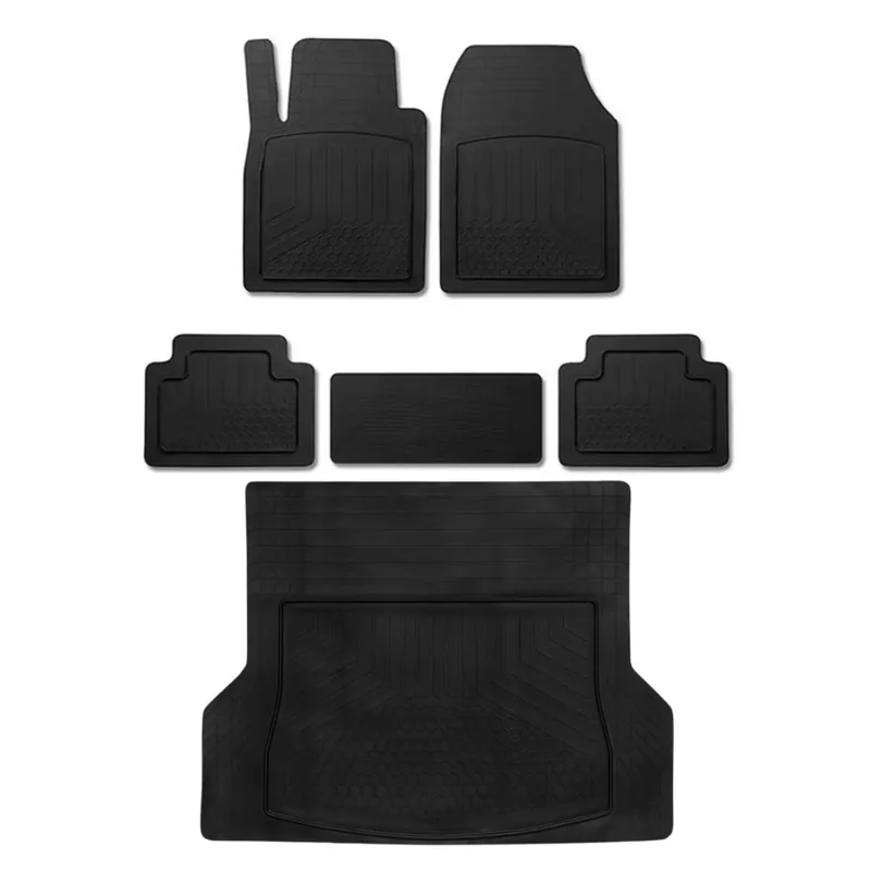 Fußmatten & Kofferraumwanne Set für Hyundai Tucson Antirutsch Universal Schwarz