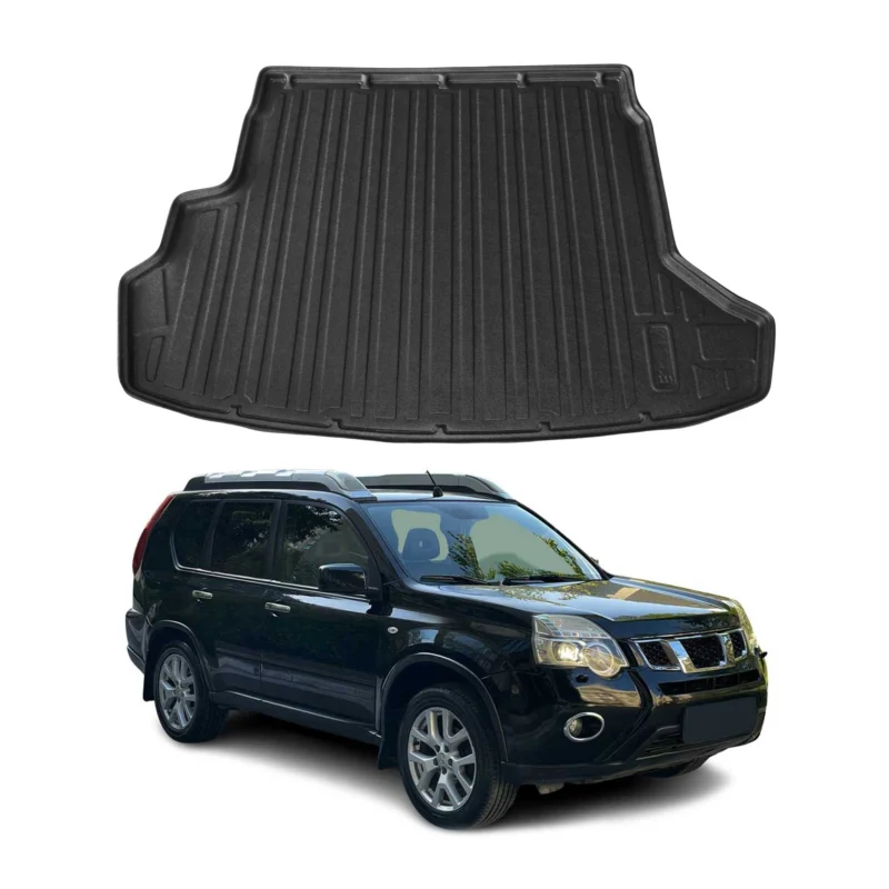 Kofferraumwanne Laderaumwanne für Nissan X-Trail 2007-2014 Gummi TPE Schwarz