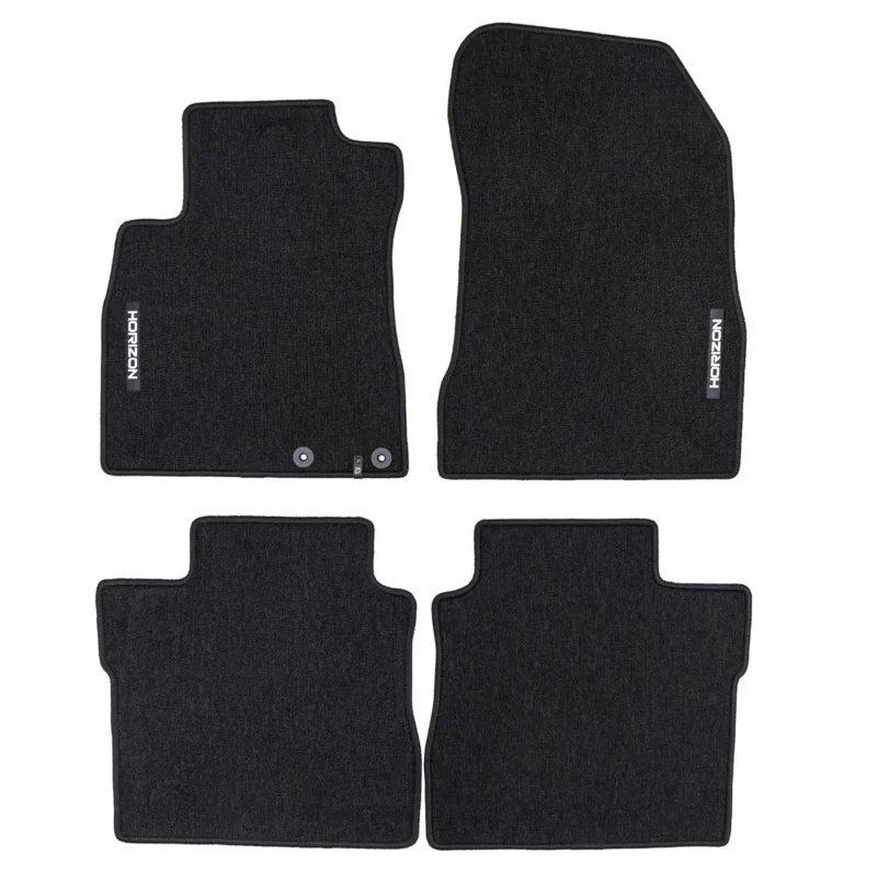 Velours Fußmatten für Nissan Note II 2013-17 Autoteppich Automatten Schwarz 4tlg