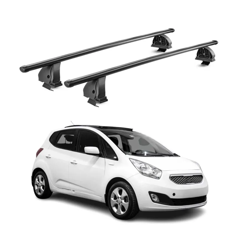 Stahl Dachträger für Kia Venga 2010-2019 TÜV Abschließbar 75 kg 2tlg Schwarz
