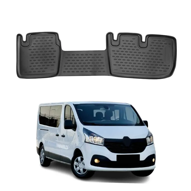OMAC Gummimatten Fußmatten für Opel Vivaro B 2014-2019 Mitte Raw TPE Schwarz 1x