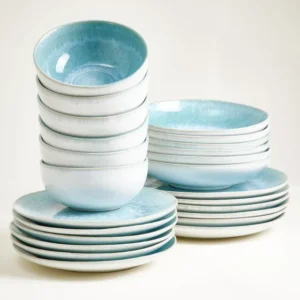 Alcachofra Geschirr-Set grünblau 24-teilig