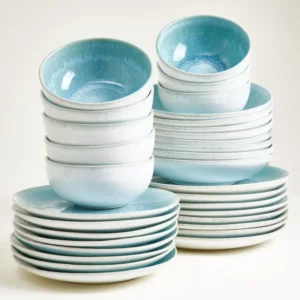 Alcachofra Geschirr-Set grünblau 32-teilig