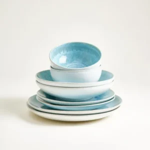 Alcachofra Geschirr-Set grünblau 8-teilig