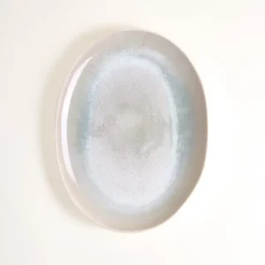 Areia Servierplatte L oval grau