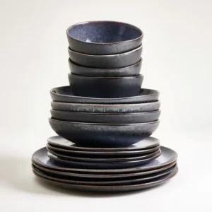 Areia Geschirr-Set classic schwarz 16-teilig