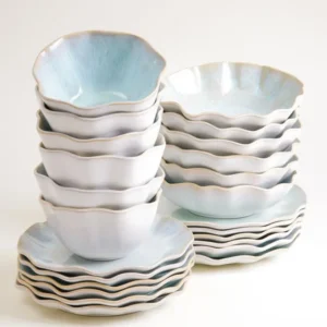 Areia Geschirr-Set shell azur 24-teilig