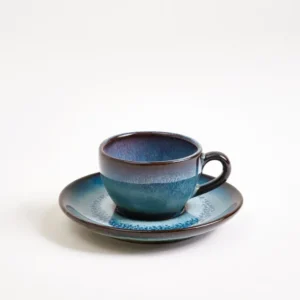 Madeira Espressotasse & Espressountertasse classic grünblau