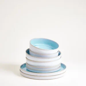 Cordoama Geschirr-Set modern aqua 8-teilig