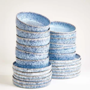 Cordoama Geschirr-Set modern blau 24-teilig