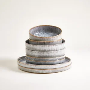 Cordoama Geschirr-Set modern grau 8-teilig