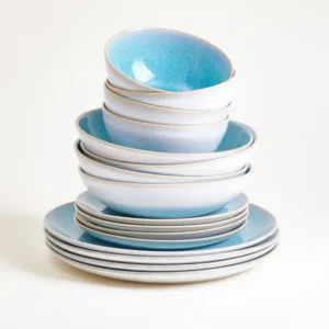 Cordoama Geschirr-Set classic aqua 16-teilig