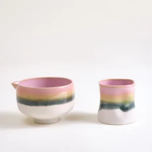 Nódoa Matcha-Set dipped rosa grün 2-teilig