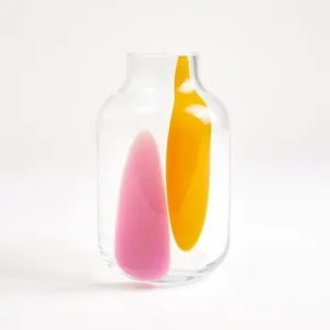 Nuno Glasvase M drops rosa orange