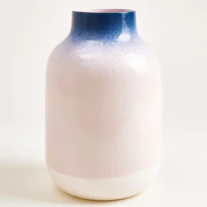Nuno Vase L gesprenkelt blau rosa