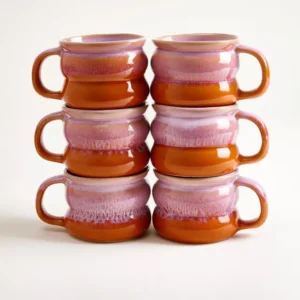 Ombra Tasse klein bubble rosa orange 6er-Set