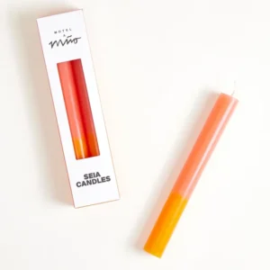 Seia Stabkerze 2er-Set orange rosa