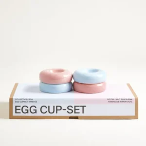 Seia Eierbecher rosa hellblau 4er-Set