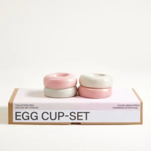 Seia Eierbecher rosa sand 4er-Set