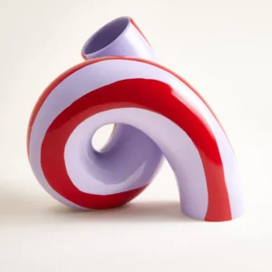MaM x Ju Schnee Vase L lila rot