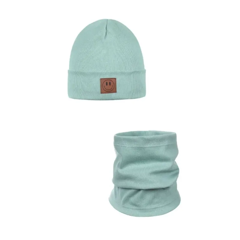 Set Mütze und Loop für Kinder mint
