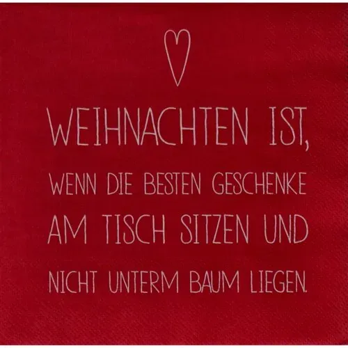 Räder Serviette Geschenke Rot 33,00 cm