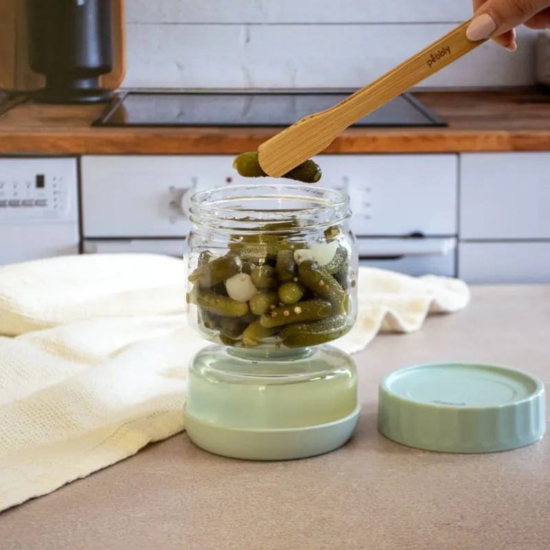 Recipiente de cristal para aceitunas y encurtidos Pebbly