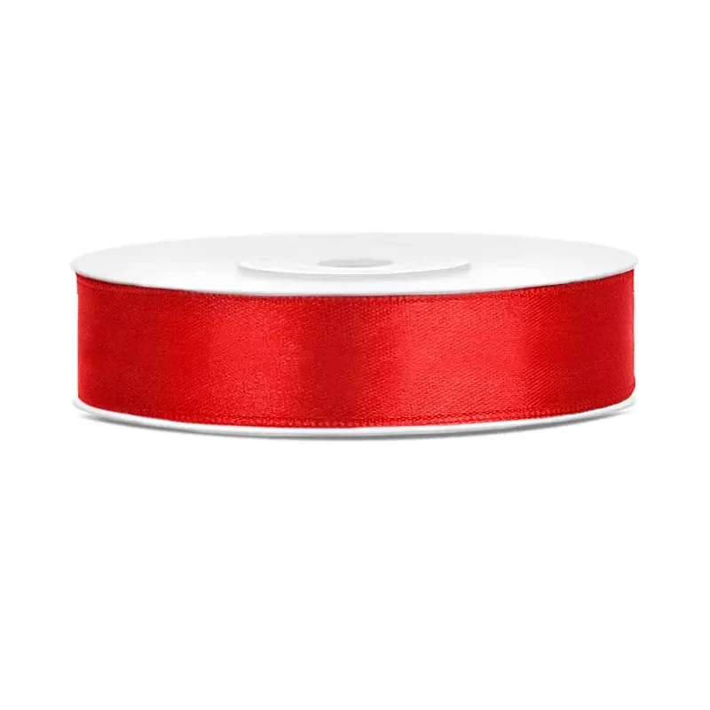 PartyDeco Satinband Rot 12mm - 25m