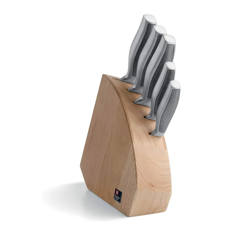 Richardson Sheffield - Sense 5 pc knife block - wood Messenset met blok Richardson Sheffield