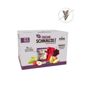Sommerpaket für Hunde – 5 x 200 g Freshe Schnauze Frucht-Topping + gratis Eisform & Eisstiele
