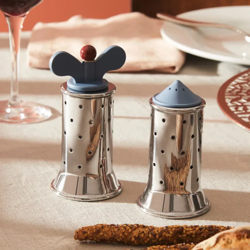 Molinillo de pimienta Becco Blu de acero inoxidable Alessi