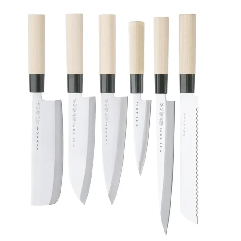 Satake - Japanse 6 delige messenset Magnolia Wood Messensets KookGigant