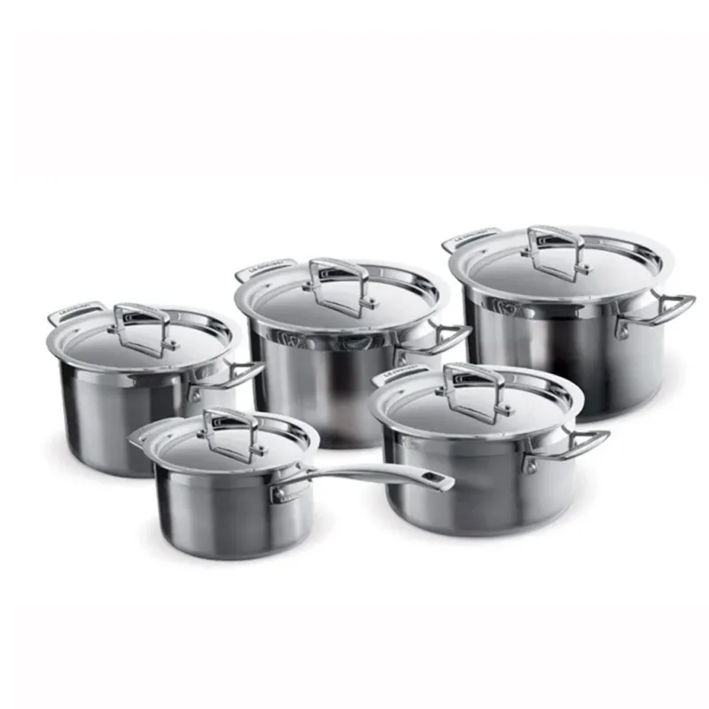Batería 5 piezas de acero inoxidable Le Creuset - Claudia&Julia