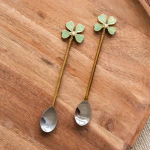 SET OF 2 - Handmade Lucky Clover Teaspoon - Things I Like Things I Love