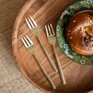 SET OF 6 - Cake Fork Terno Gold - Things I Like Things I Love