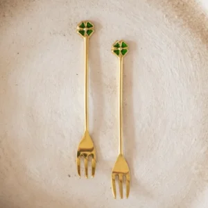 SET VAN 2 - Vorkjes Klavertjevier Messing - Things I Like Things I Love