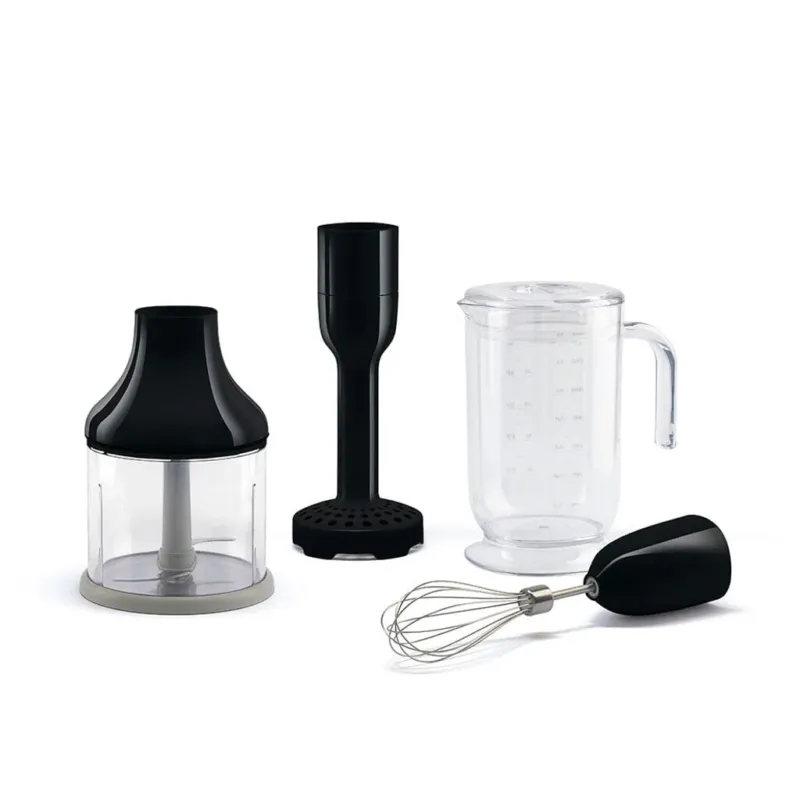 Smeg - Accessoires | 4 accessories set, Zwart, Beaker, Chopper, Whisk, Masher Accessoireset Smeg