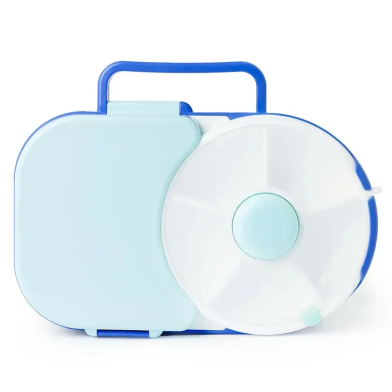 GoBe 2in1 Lunchbox & Snack Spinner mit Sticker blau