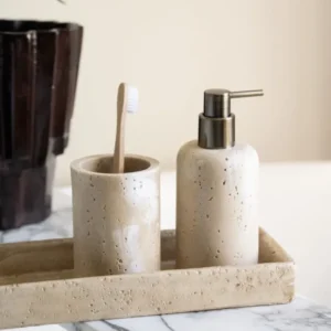 Soap Dispenser Pearl Travertine Look - Things I Like Things I Love