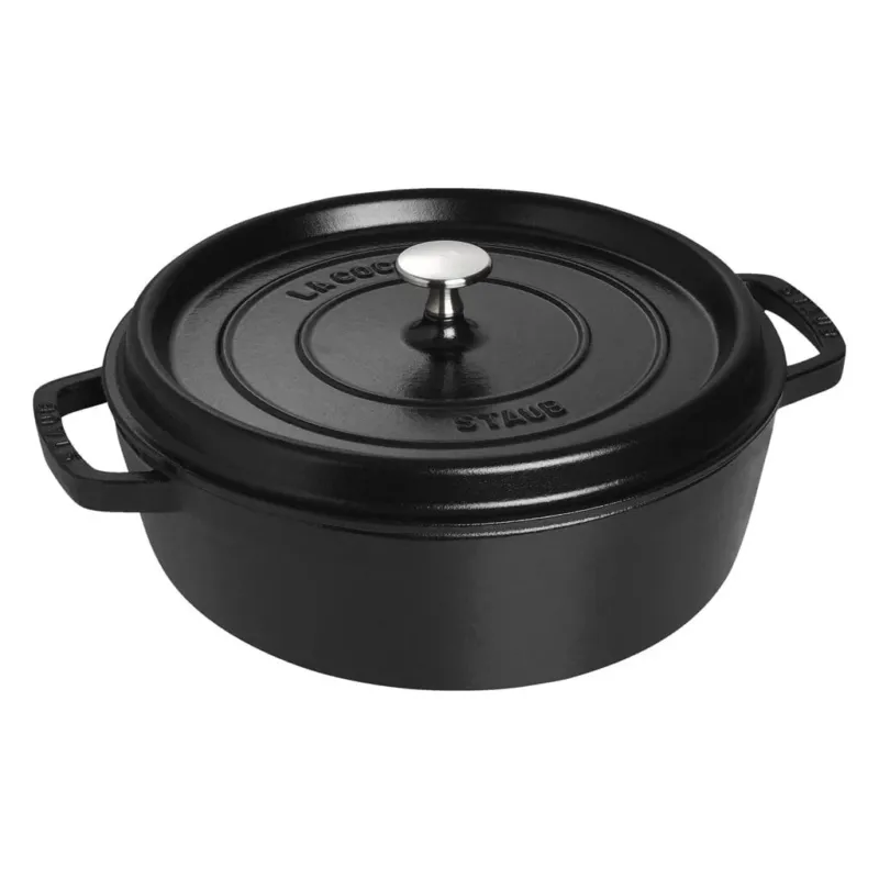 Staub - Lage Cocotte 28 cm Zwart Braadpan Staub
