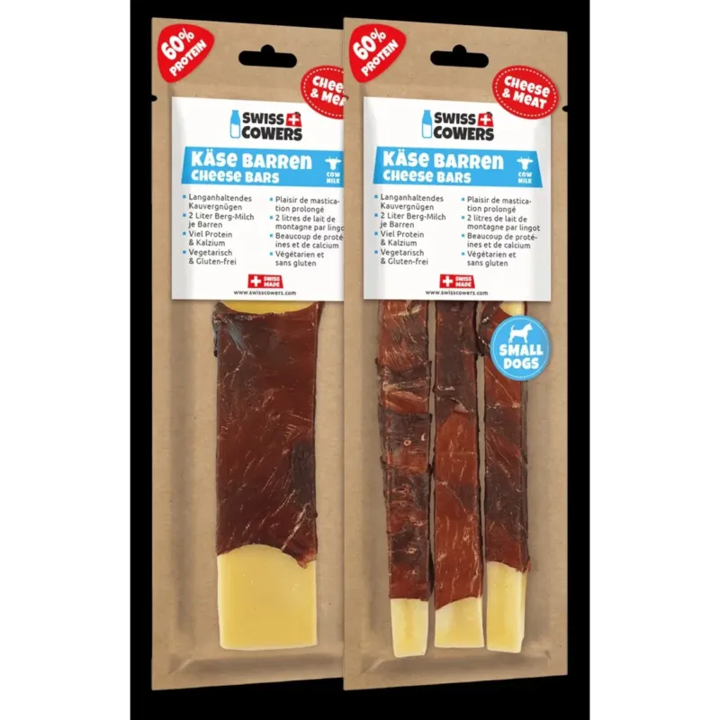 Kaukäse Stangen für Hunde, Käse Barren mit Fleisch