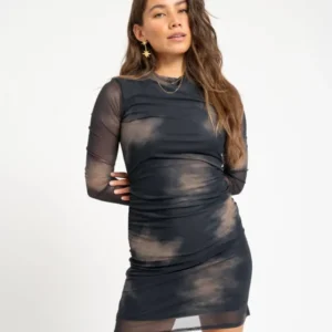 TILTIL Bella Mesh Dress Antraciet - Things I Like Things I Love