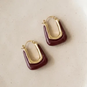 TILTIL Earrings Torty Burgundy Goud - Things I Like Things I Love