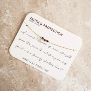 TILTIL Love Gemstone Bracelet Gold Garnet - Things I Like Things I Love