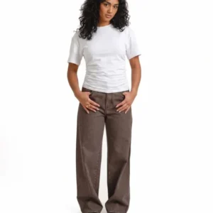 TILTIL Missy HR Relaxed Seam Jeans Brown - Things I Like Things I Love
