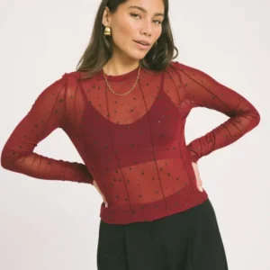 TILTIL Moiha Starry Mesh Bordeaux - Things I Like Things I Love