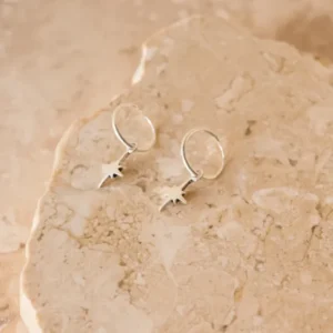 TILTIL Set of 2 Stef Starry Hoop Silver - Things I Like Things I Love