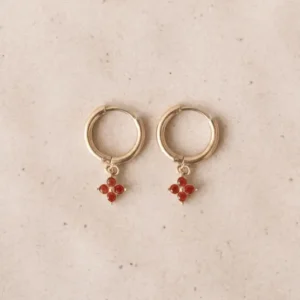 TILTIL Set van 2 Jade Star Zircon Earrings Goud Oranje - Things I Like Things I Love