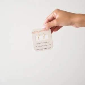 TILTIL Set van 2 Love Gemstone Earrings Goud Pink Opal - Things I Like Things I Love