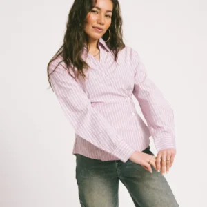 TILTIL Striped Liana Blouse Light Pink - Things I Like Things I Love